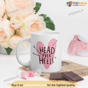 Head Over Heels Valentines Day Mug, Best Valentines Gifts