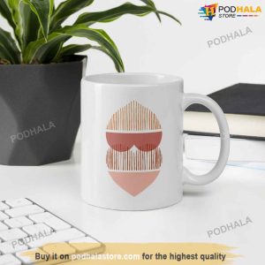 Heart Boho Abstract Art Valentine Coffee Mug, Valentines Day Ideas For Couples