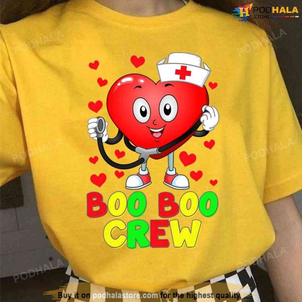 Heart Nurse Nursing School Boo Boo Crew Valentines Day Unisex T-Shirt