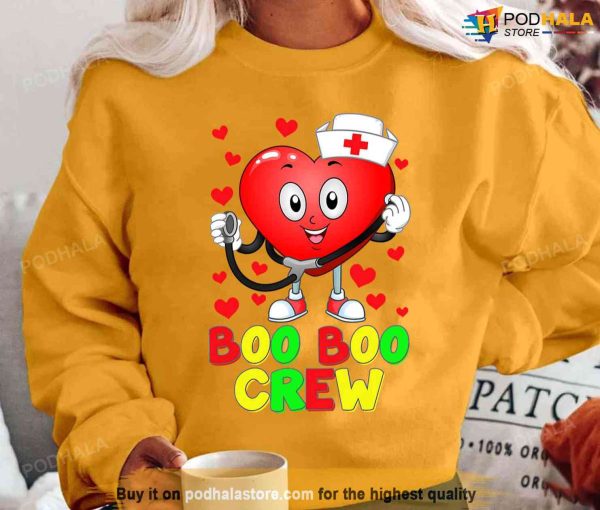 Heart Nurse Nursing School Boo Boo Crew Valentines Day Unisex T-Shirt