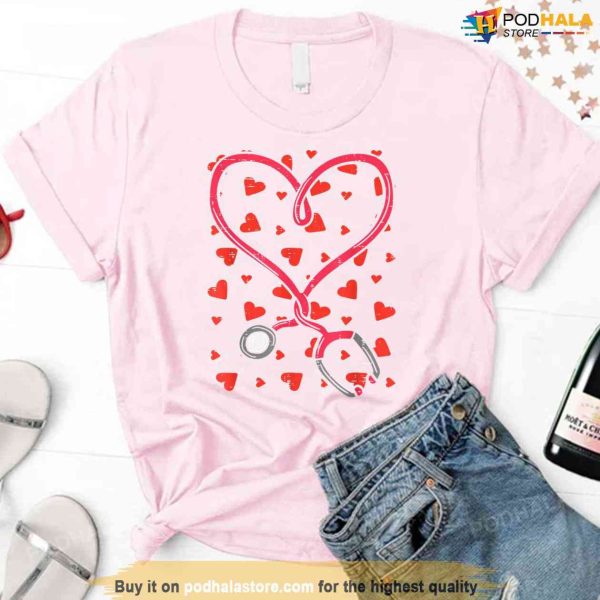 Heart Stethoscope Cute Love Nursing Valentines Day Unisex Sweatshirt