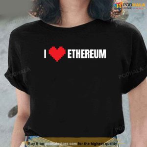 I Heart Love Ethereum Crypto Unisex T-Shirt, Best Valentines Gifts