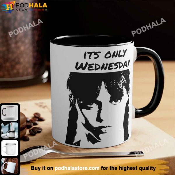 Its Only Wednesday Coffee Mug, Wednesday Addams Mug, The Addams Family Gifts