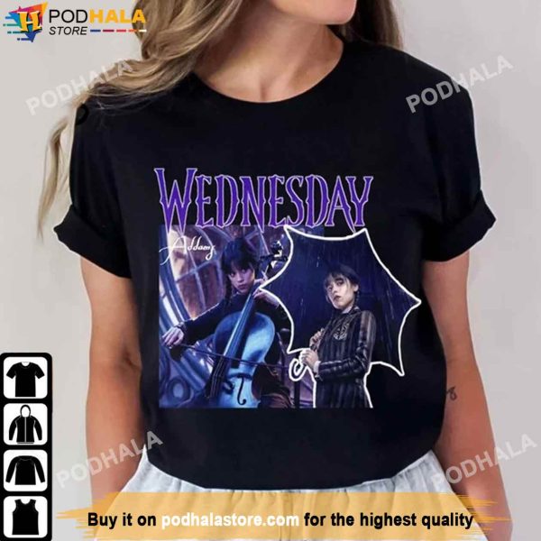 Jenna Ortega Wednesday Addams Shirt, Wednesday Addams Family TV Series