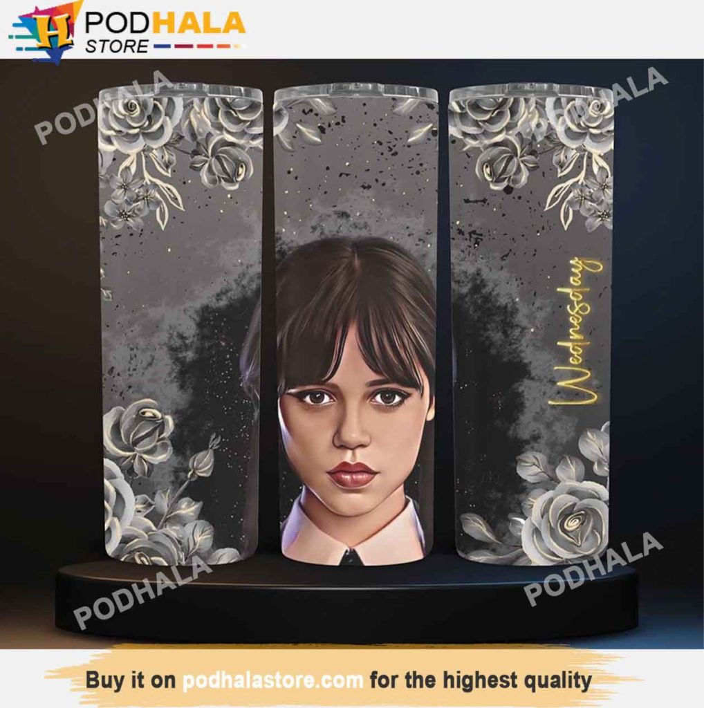 Jenna Ortega Wednesday Addams Tumbler, Addams Family Netflix 2022