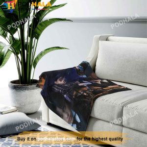 Jenna Ortega Wednesday Velveteen Blanket Addams Family Designer Blanket 3