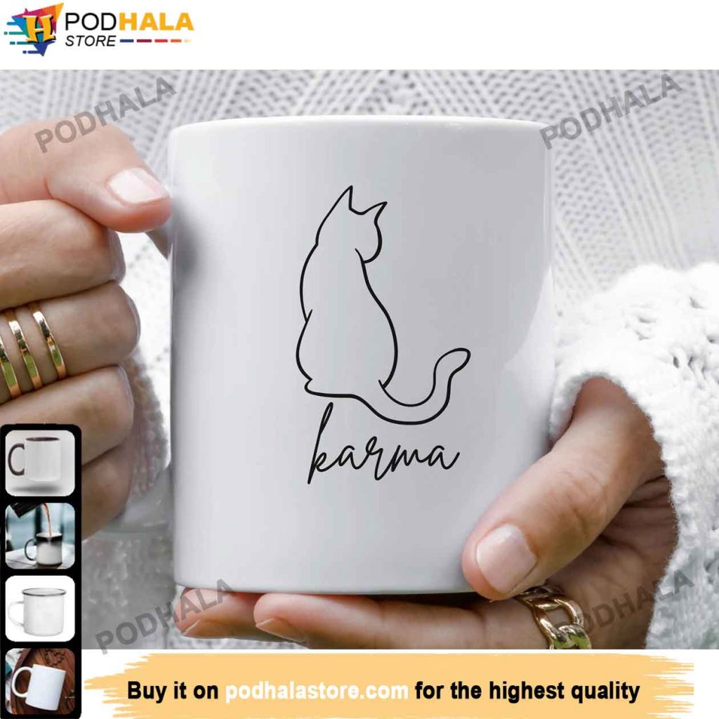 Karma is a Cat Cup Taylor Swift Coffee Mug, Taylor Swift Themed Gifts