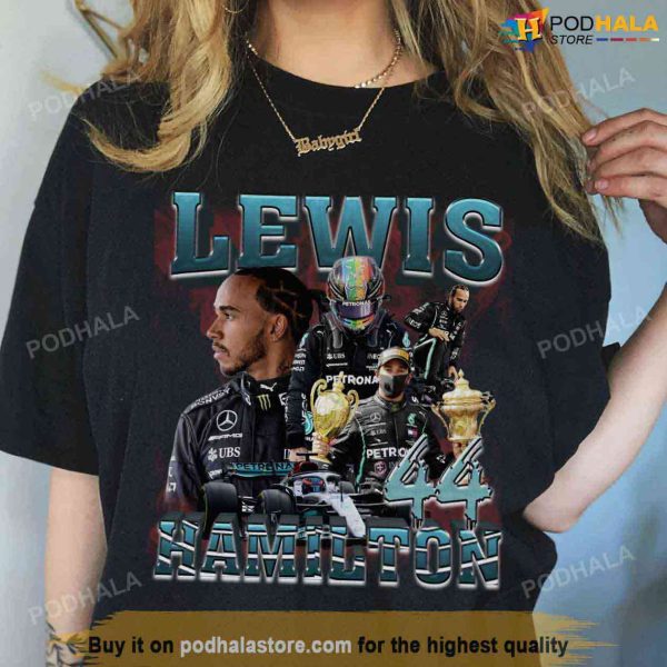 Lewis Hamilton Vintage Shirt, Lewis Hamilton Bootleg Shirt