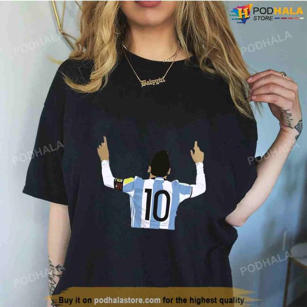 Lionel Messi 10 Shirt, World Cup Champion Argentina TShirt, King Messi Tee