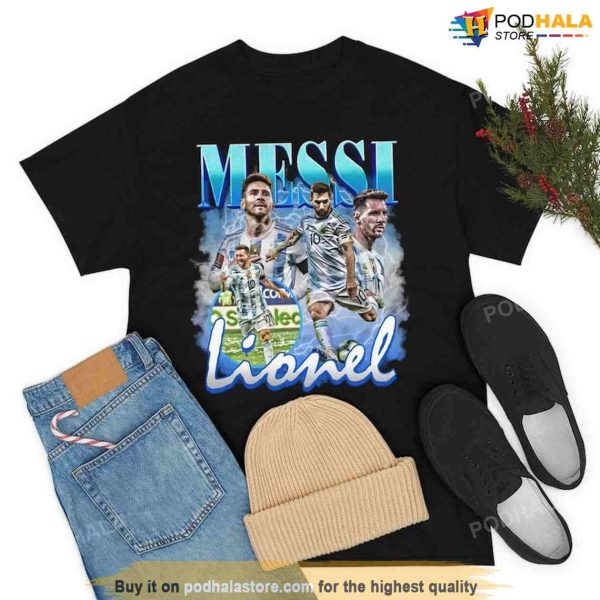 Lionel Messi Vintage Bootleg Shirt, World Cup 2022, Legend Messi 10 Shirt