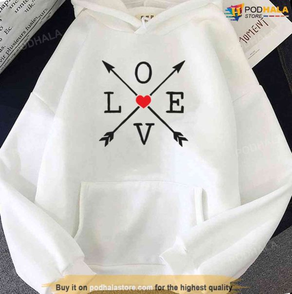 Love Arrow Valentine L O V E Unisex Hoodie