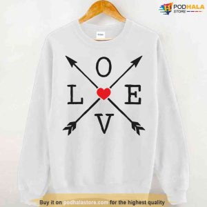 Love Arrow Valentine L O V E Unisex Hoodie 2