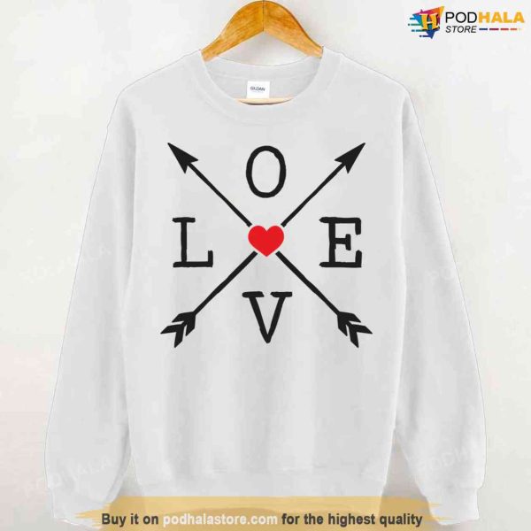 Love Arrow Valentine L O V E Unisex Hoodie
