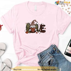 Love Gnome Valentines Day Leopard Love Unisex Sweatshirt Unisex T shirt 2