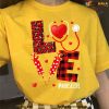 Love Nurselife Valentine Leopard Plaid Heart Unisex T-Shirt