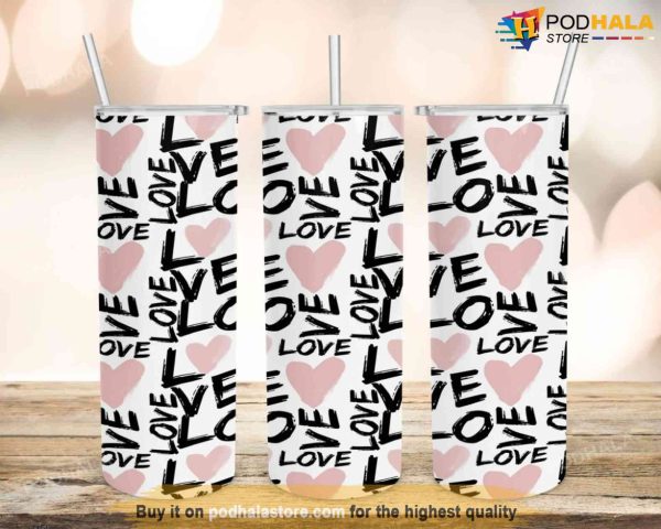 Love Sublimation Designs Valentines Day Tumbler