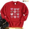 Love Teacher Valentines Pink Hearts Unisex Sweatshirt Unisex T-Shirt