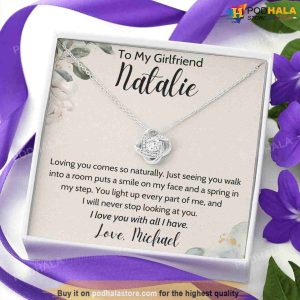 Message To My Girlfriend Valentines Necklace With Personalized Name 2