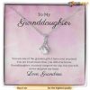 Message To My Granddaughter Necklace, Valentines Gift For Granddaughter From Grandma