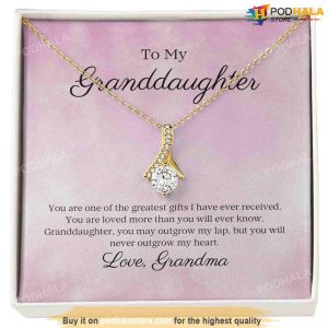 Message To My Granddaughter Necklace Valentines Gift For Granddaughter From Grandma 2