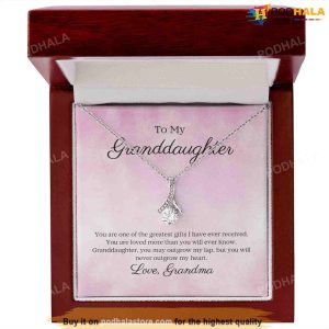 Message To My Granddaughter Necklace Valentines Gift For Granddaughter From Grandma 3