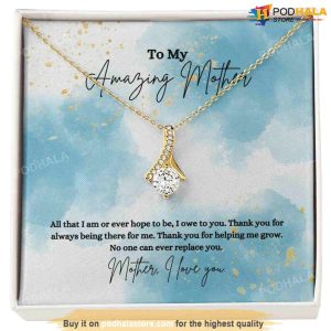 Message To My Mother Alluring Beauty Necklace Moms Valentine Gift 2