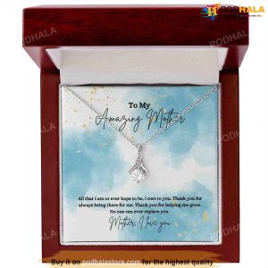 Message To My Mother Alluring Beauty Necklace Moms Valentine Gift 3