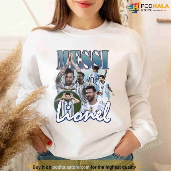 Messi Argentina World Cup 2022 White Sweatshirt, Lionel Messi Shirt