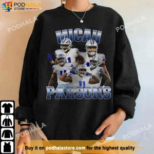 Micah Parsons Vintage Dallas Cowboys Shirt, Trevon Diggs Sweashirt Cowboys Gifts