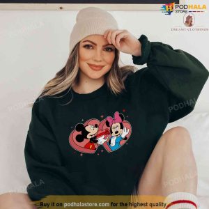 Mickey And Minnie In Love Disney Valentines Sweatshirt Valentines Day Gift