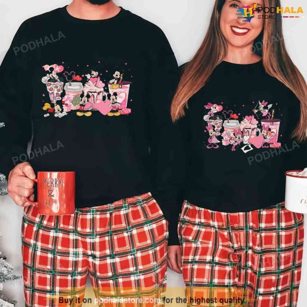 Mickey Coffee Couple Disney Valentine Shirt, Valentines Day Gifts