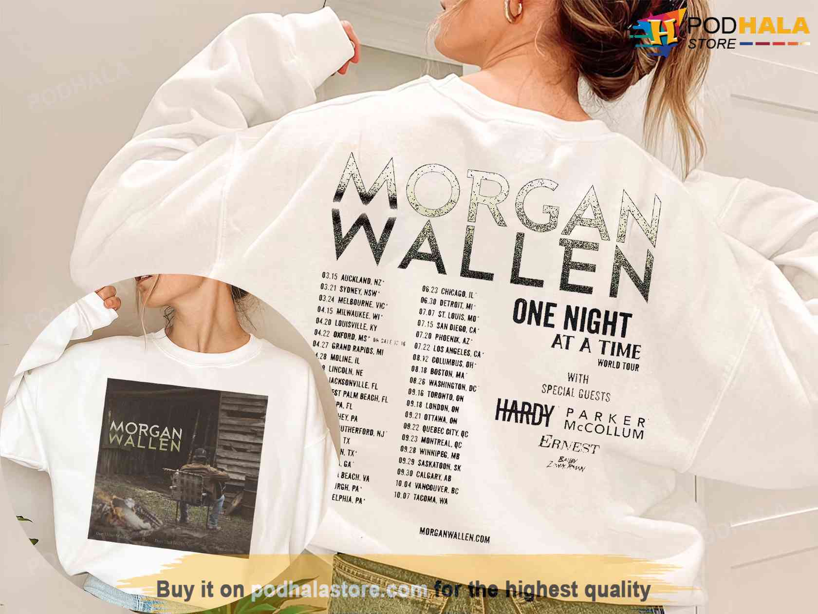 Wallen Tour Merch One Night At A Time Tour 2023 Sweatshirt