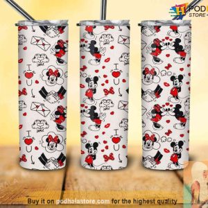 Mickey Mouse I Love You Happy Valentines Tumbler, Best Valentines Day Gifts