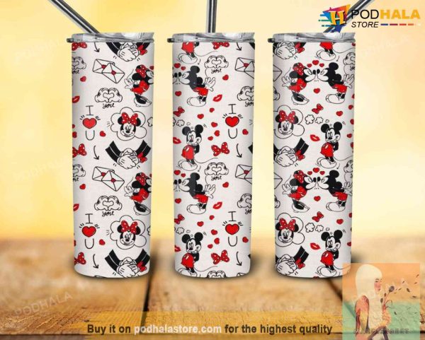 Mickey Mouse I Love You Happy Valentines Tumbler, Best Valentines Day Gifts