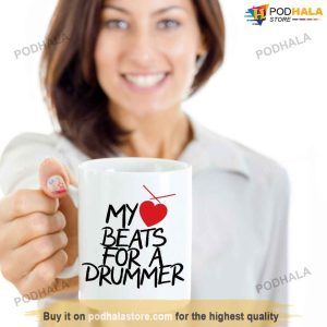 My Beats For A Drummer Valentine Coffee Mug, Best Gift For Boyfriend On Valentines Day