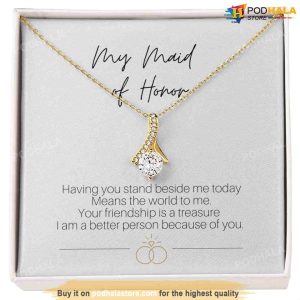 My Maid Of Honor Alluring Beauty Necklace Valentines Day Gifts For Friends 2