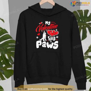 My Valentine Has Paws Animal Lovers Unisex Sweatshirt 2