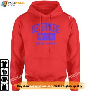 Nevermore Academy Hoodie Adult Wednesday Addams T Shirt The Addams Family