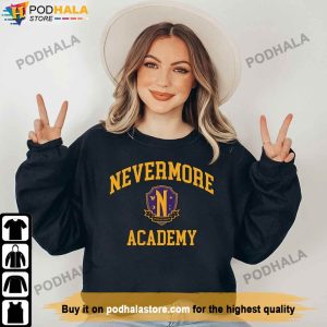 Nevermore Academy Sweatshirt Addams Family Movie, Wednesday Addams Shirt
