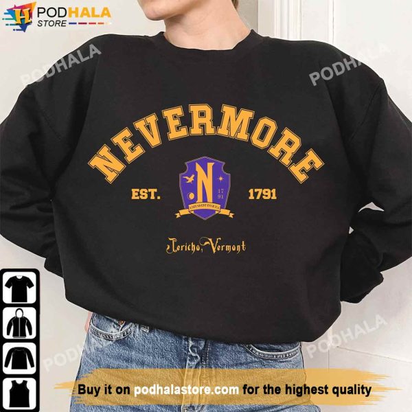 Nevermore Academy Sweatshirt, Wednesday Addams Shirt