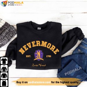 Nevermore Academy Sweatshirt Wednesday Addams T Shirt