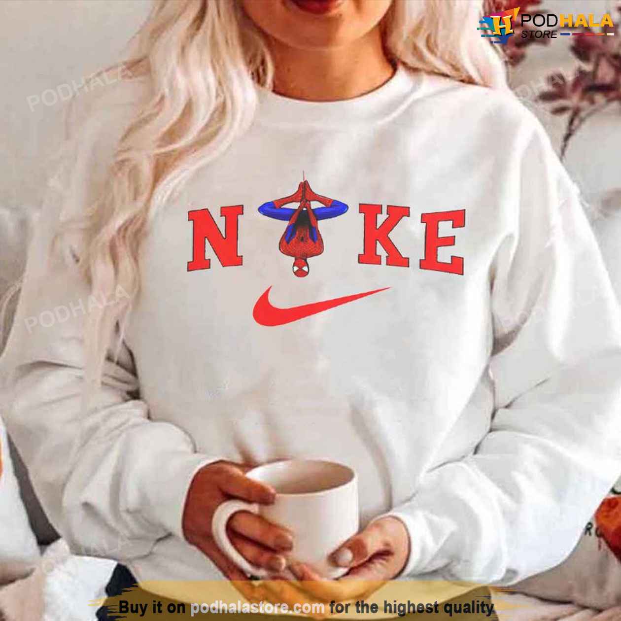 Herkenning Hoe dan ook lucht Nike Spiderman Crewneck Peter Parker Marvel Unisex Sweatshirt - Bring Your  Ideas, Thoughts And Imaginations Into Reality Today