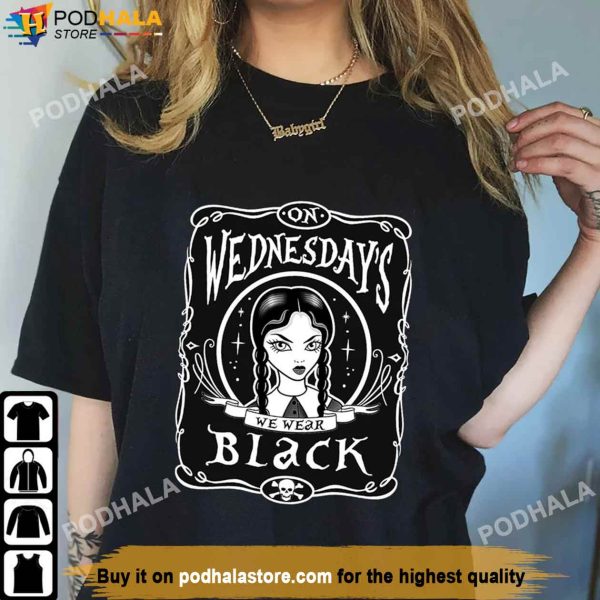 On Wednesday We Wear Black Wednesday Addams Shirt, Wednesday 2022 TV Series