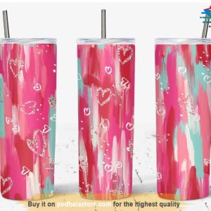 Painted Heart Valentines Tumbler, Best Valentines Day Gifts