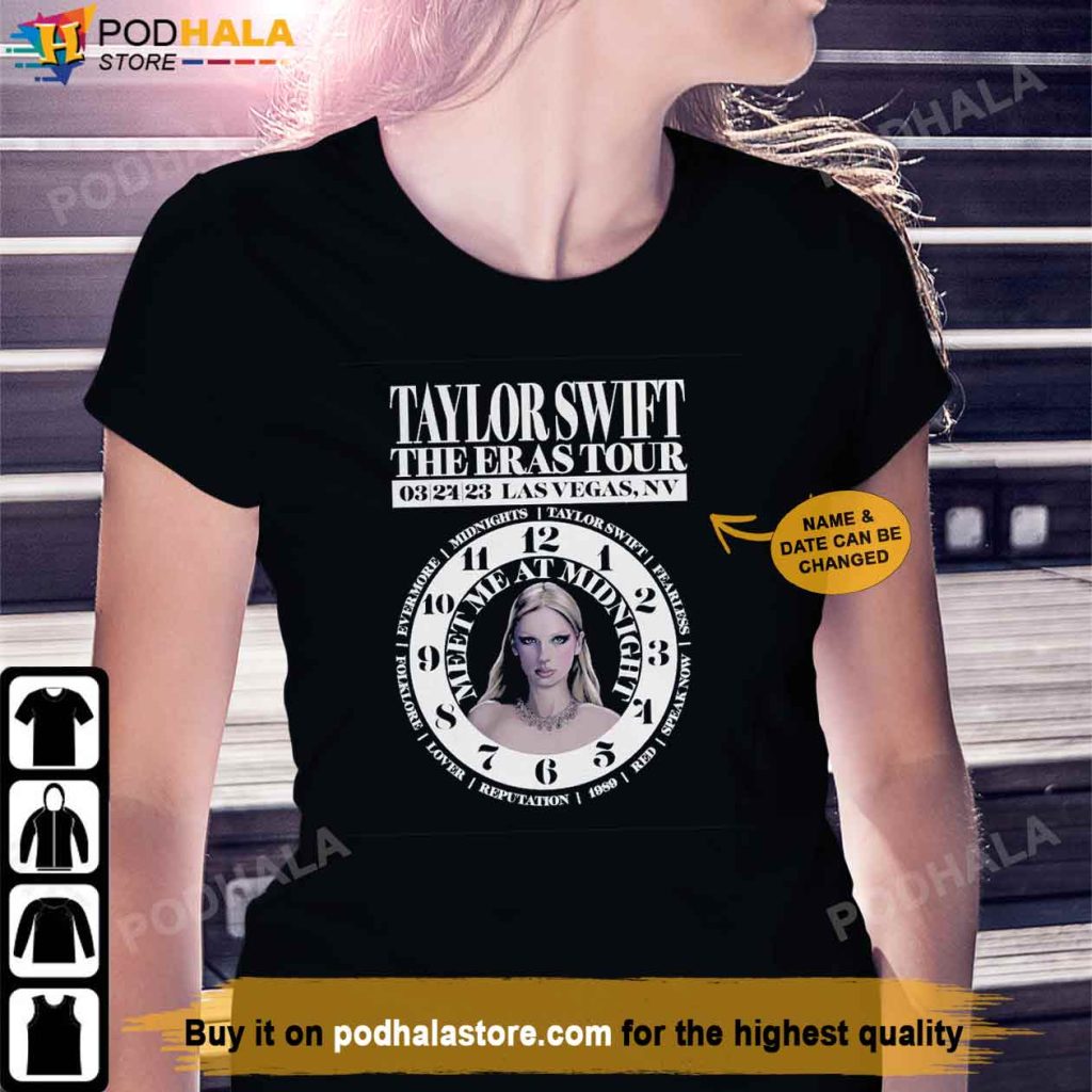 Personalized Concert City and Date The Eras Tour Taylor Swift T-Shirt