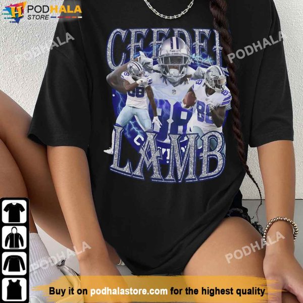 Retro Texas Football Team CeeDee Lamb Dallas Cowboys Shirt