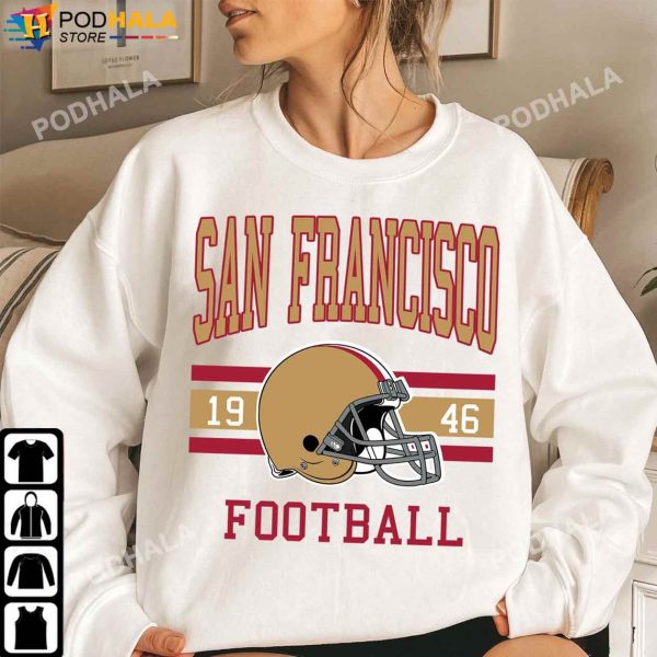San Francisco Football 1946 NFL Vintage 49Ers Sweatshirt, 49ers Gifts For Fans