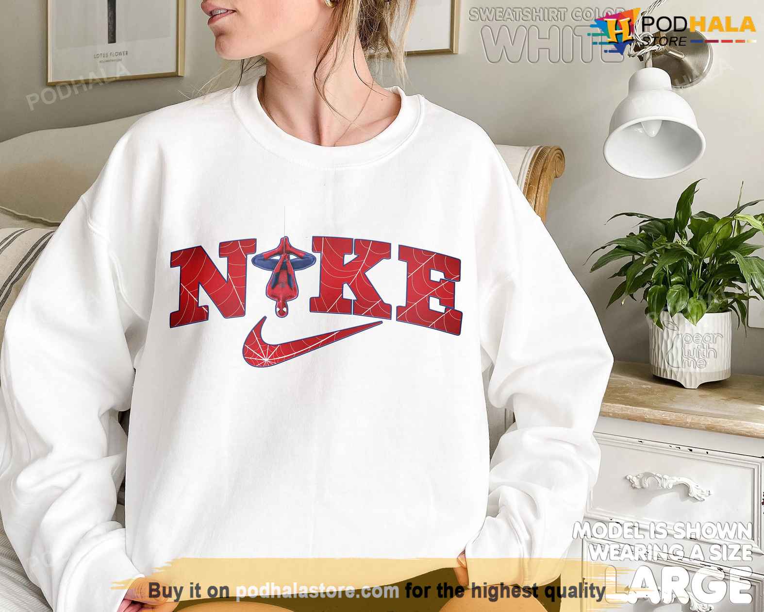 defect Trouwens Acteur Superhero Spider-Man Nike Sweatshirt Peter Parker Marvel Crewneck - Bring  Your Ideas, Thoughts And Imaginations Into Reality Today