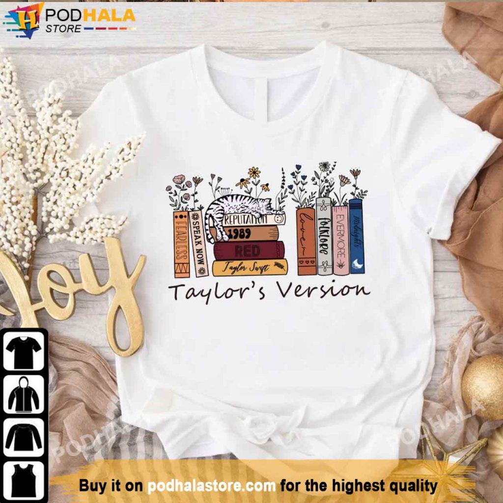 Taylor's Version Albums As Books Taylor Swift T-Shirt, Taylor Swift Gifts For Fans