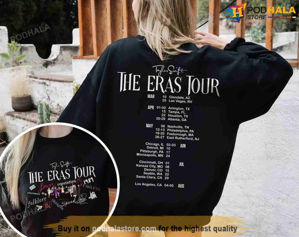 The Eras Tour Taylor Merch, Taylor Swift Shirt 2 Sides